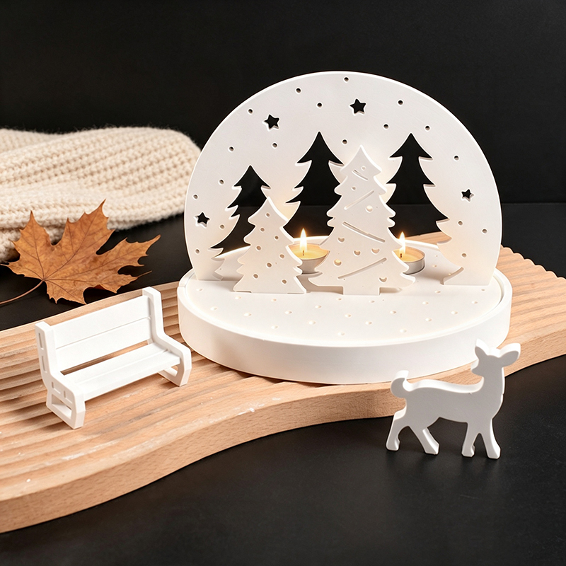 Holiday Candle Set - قوالب سيليكون لحامل شموع الإضاءة الخفيفة