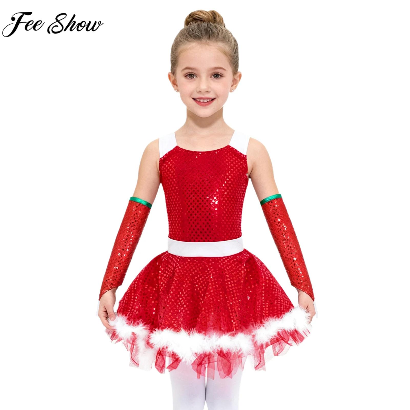 Elf Costume Christmas - أطفال بنات عيد الميلاد التزلج على