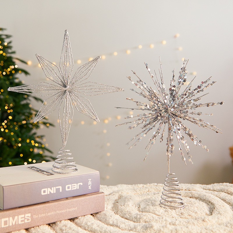 Star Tree Topper - 30 سنتيمتر شجرة عيد الميلاد القبعات