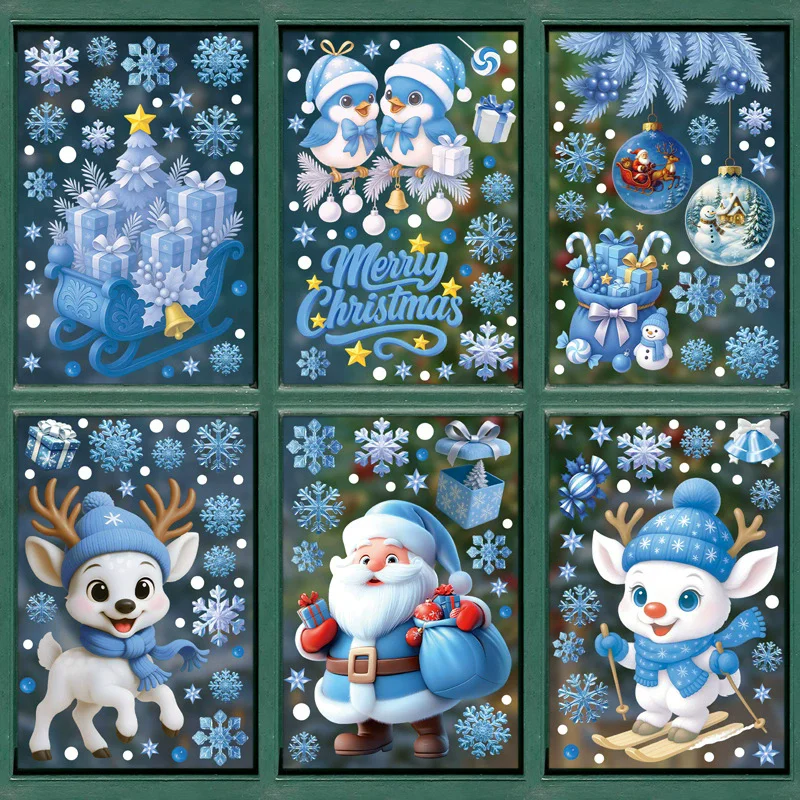 Snowflake Window Decal - ملصقات نوافذ عيد الميلاد من PVC