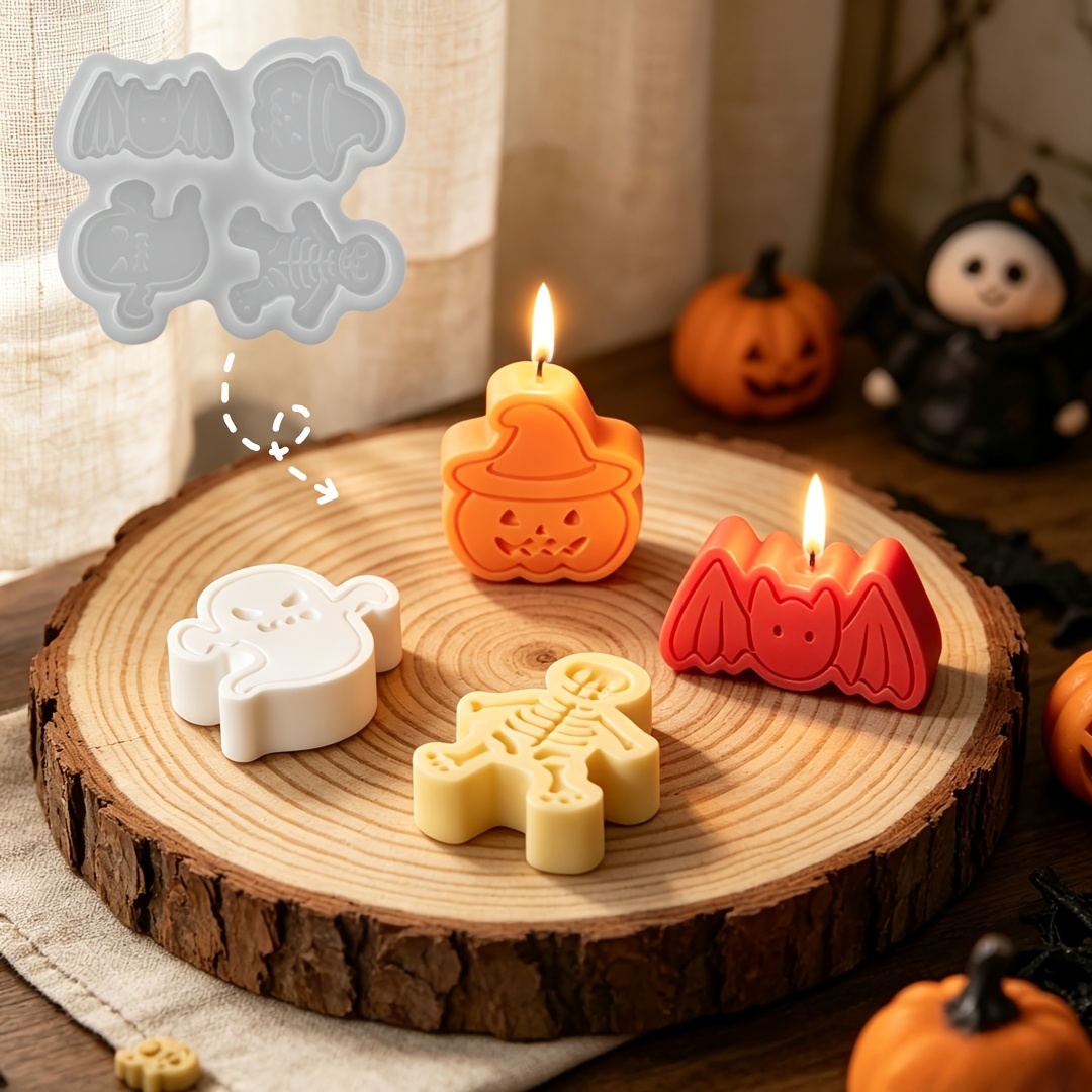 Holiday Candle Set - مجموعة قوالب سيليكون من 4 تجاويف