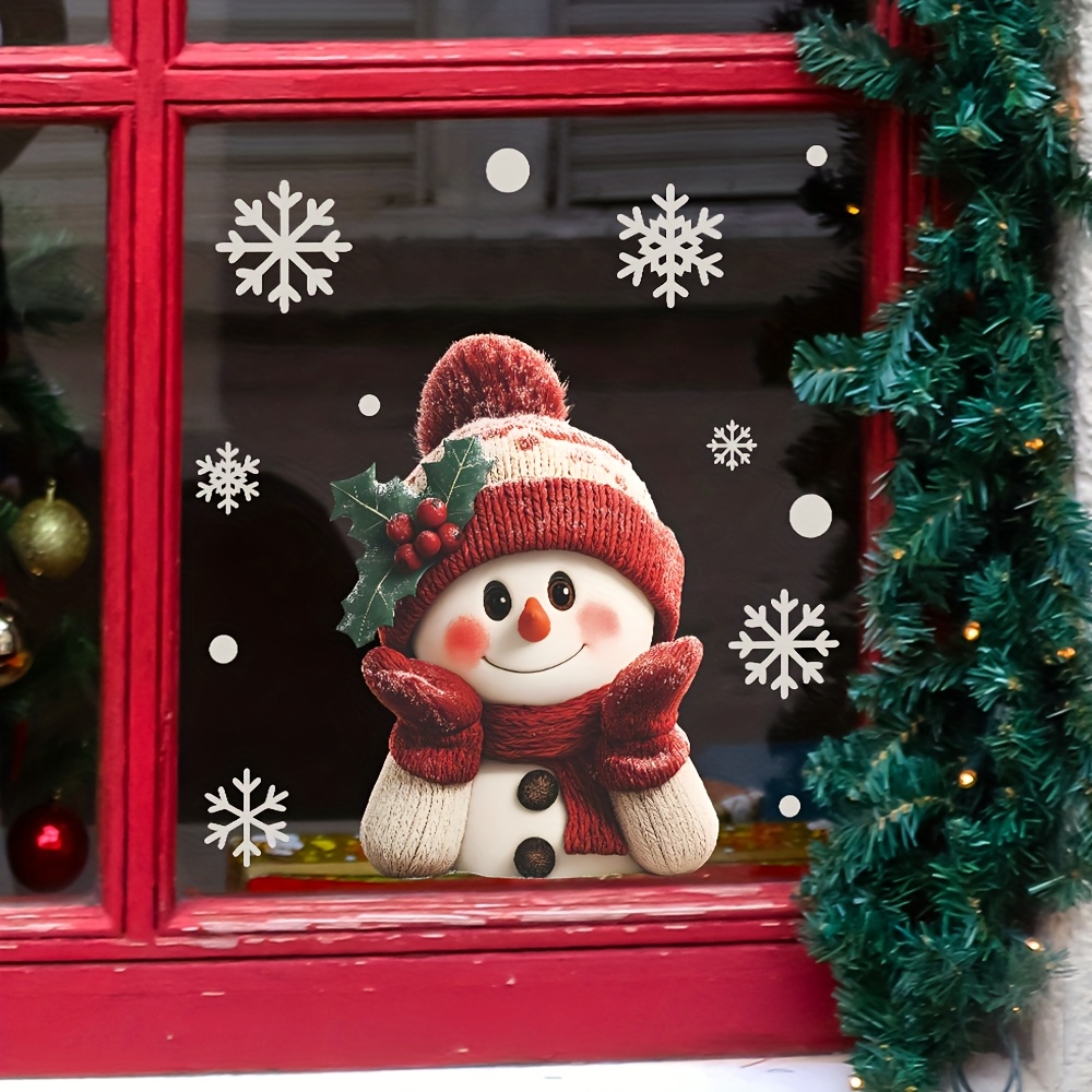 Snowflake Window Decal - ملصق نافذة مسطح ثنائي الأبعاد على
