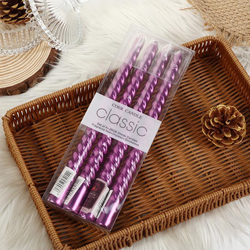 4 قطع من شموع الشمعدان الملونة - مراجعة Holiday Candle Set وسعره