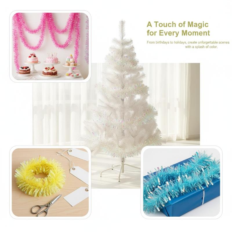 إكليل من التينسل الأخضر الفاتح - مراجعة Tinsel Garland Decoration وسعره