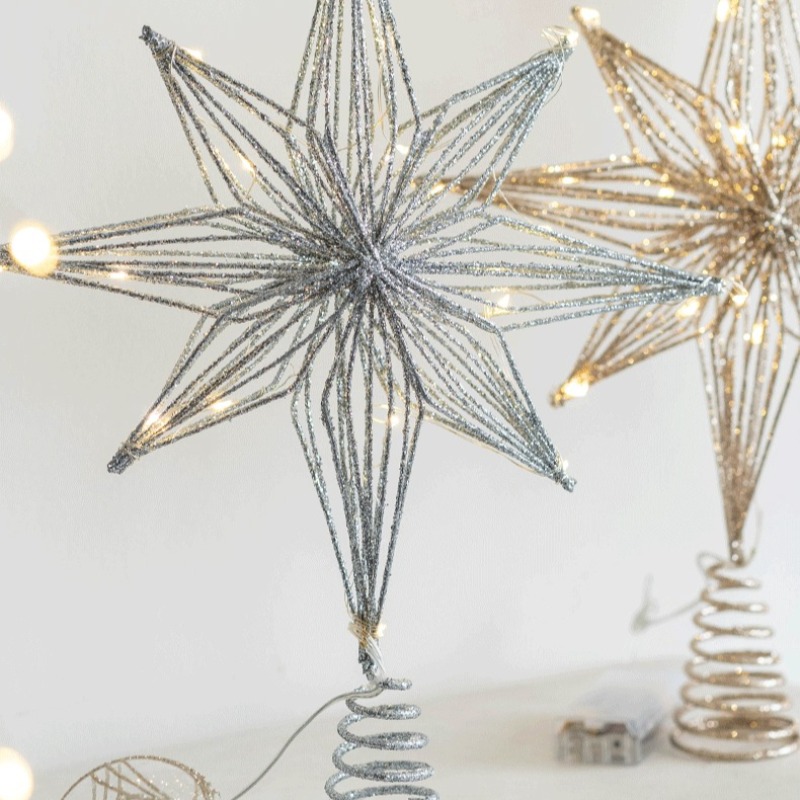 زينة عيد الميلاد من الحديد على - مراجعة Star Tree Topper وسعره