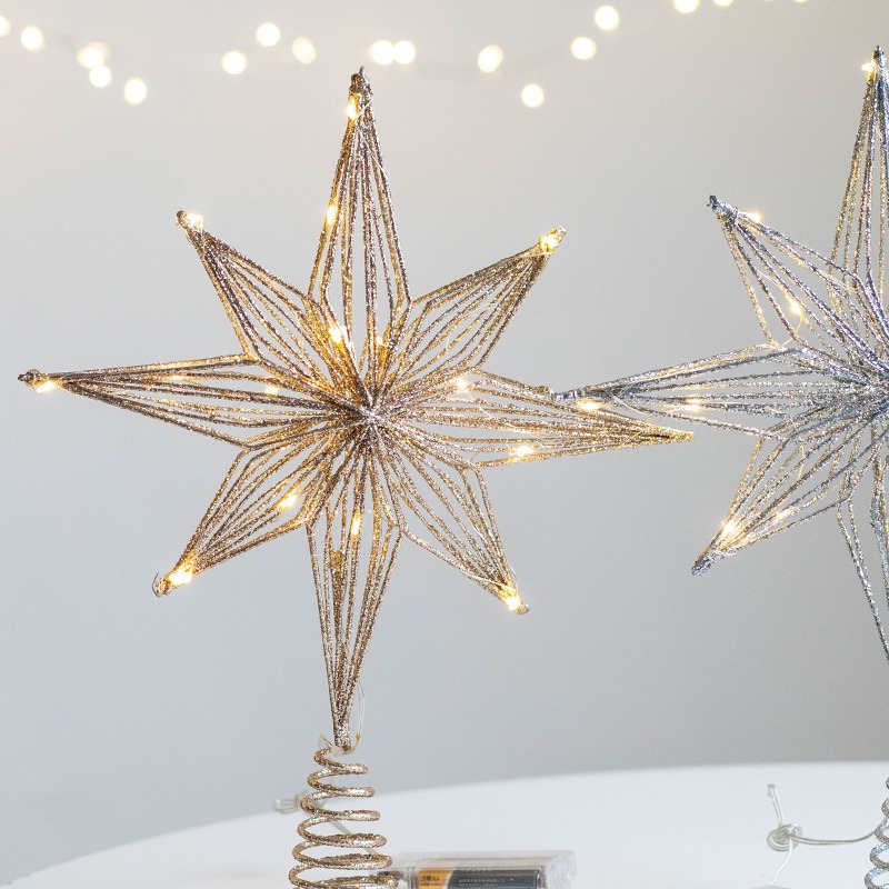 زينة عيد الميلاد من الحديد على - مراجعة Star Tree Topper وسعره