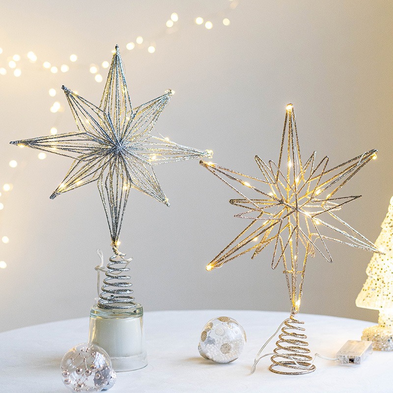 زينة عيد الميلاد من الحديد على - مراجعة Star Tree Topper وسعره