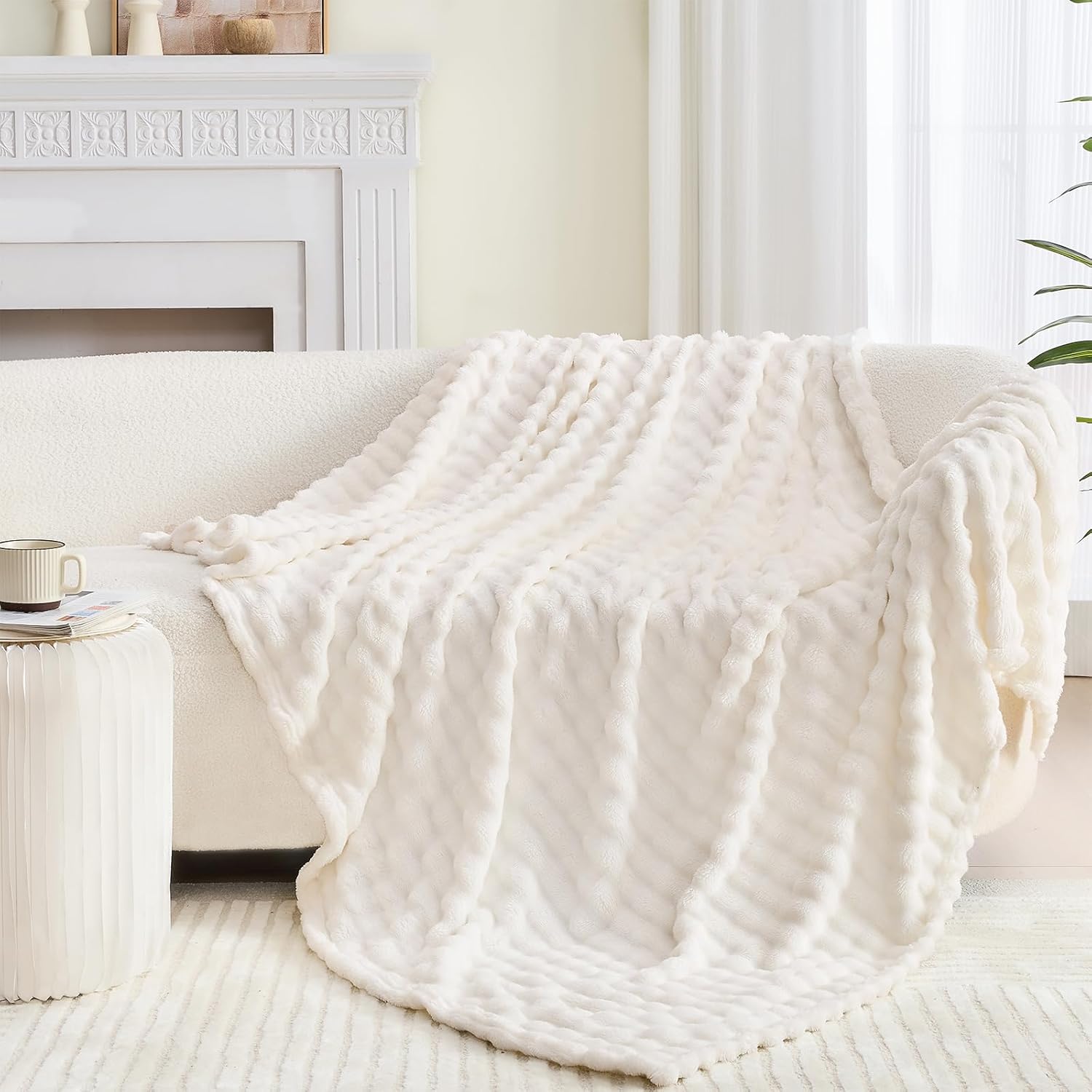 بطانيات فاخرة بيضاء ثلاثية الأ - مراجعة Christmas Throw Blanket وسعره