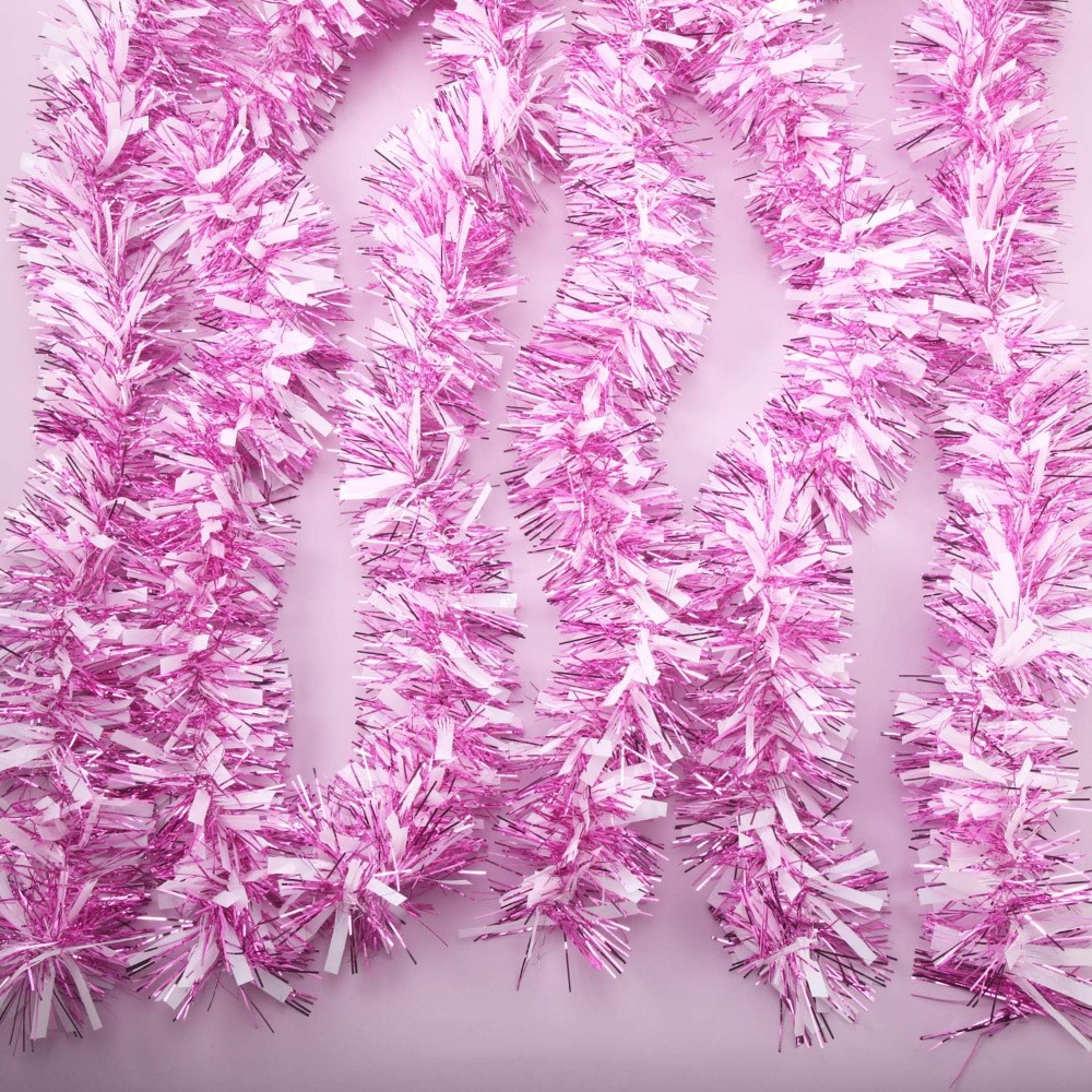 6 قطع من إكليل التينسل لعيد ال - مراجعة Tinsel Garland Decoration وسعره