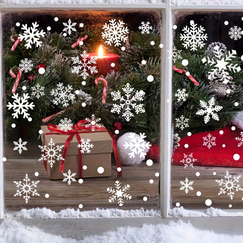 137 قطعة من ملصقات ندفة الثلج  - مراجعة Snowflake Window Decal وسعره
