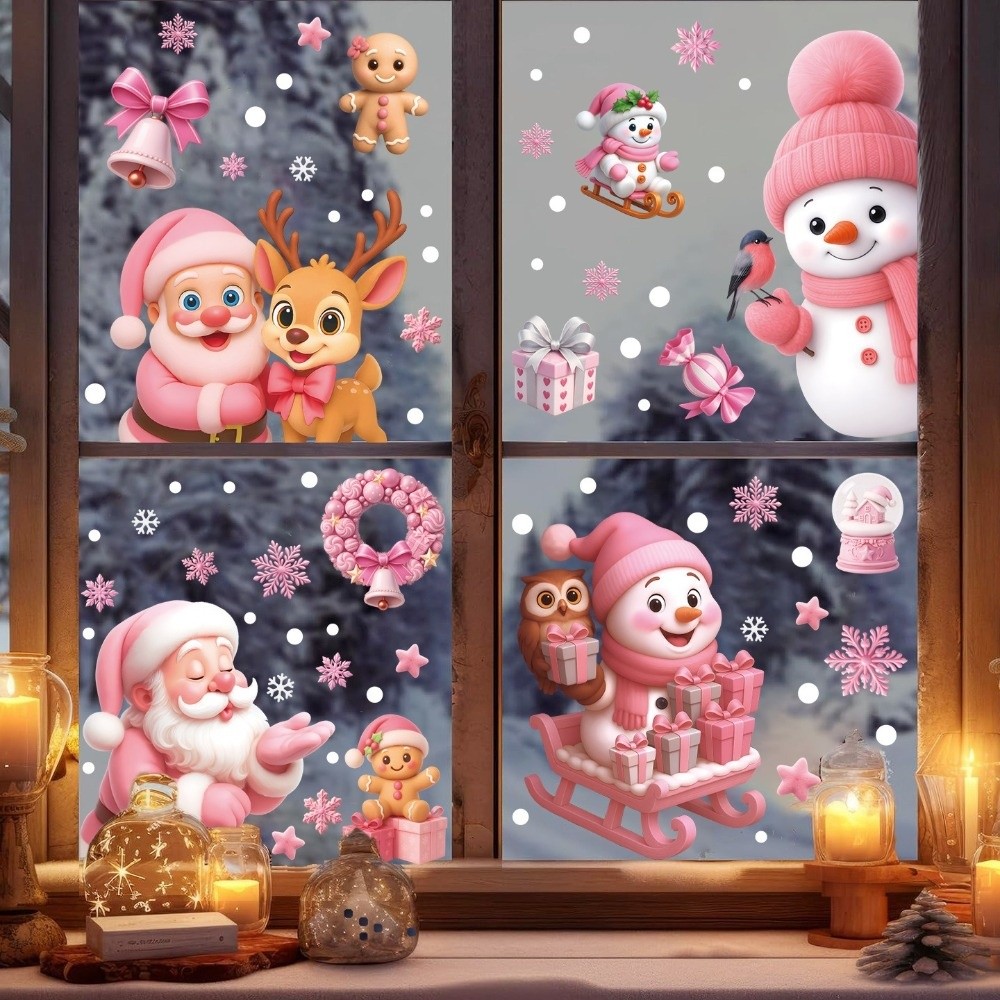 الكرتون البلاستيكية ملصقات ناف - مراجعة Snowflake Window Decal وسعره