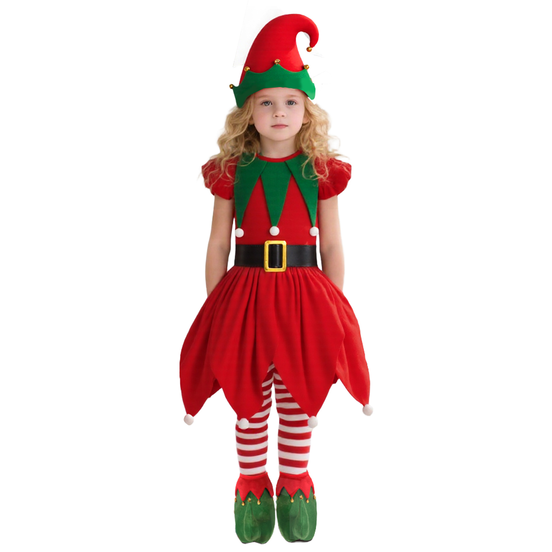 الفتيات عيد الميلاد الأخضر قزم - مراجعة Elf Costume Christmas وسعره