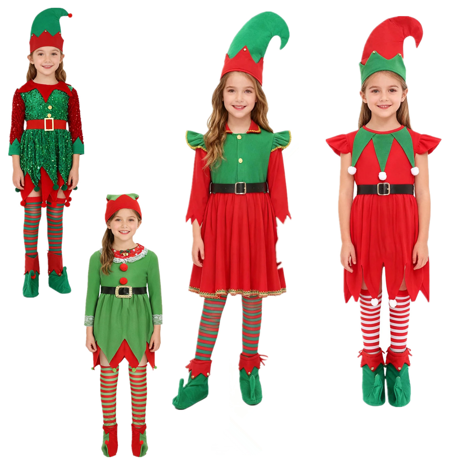 قزم فتاة عيد الميلاد زي سانتا  - مراجعة Elf Costume Christmas وسعره