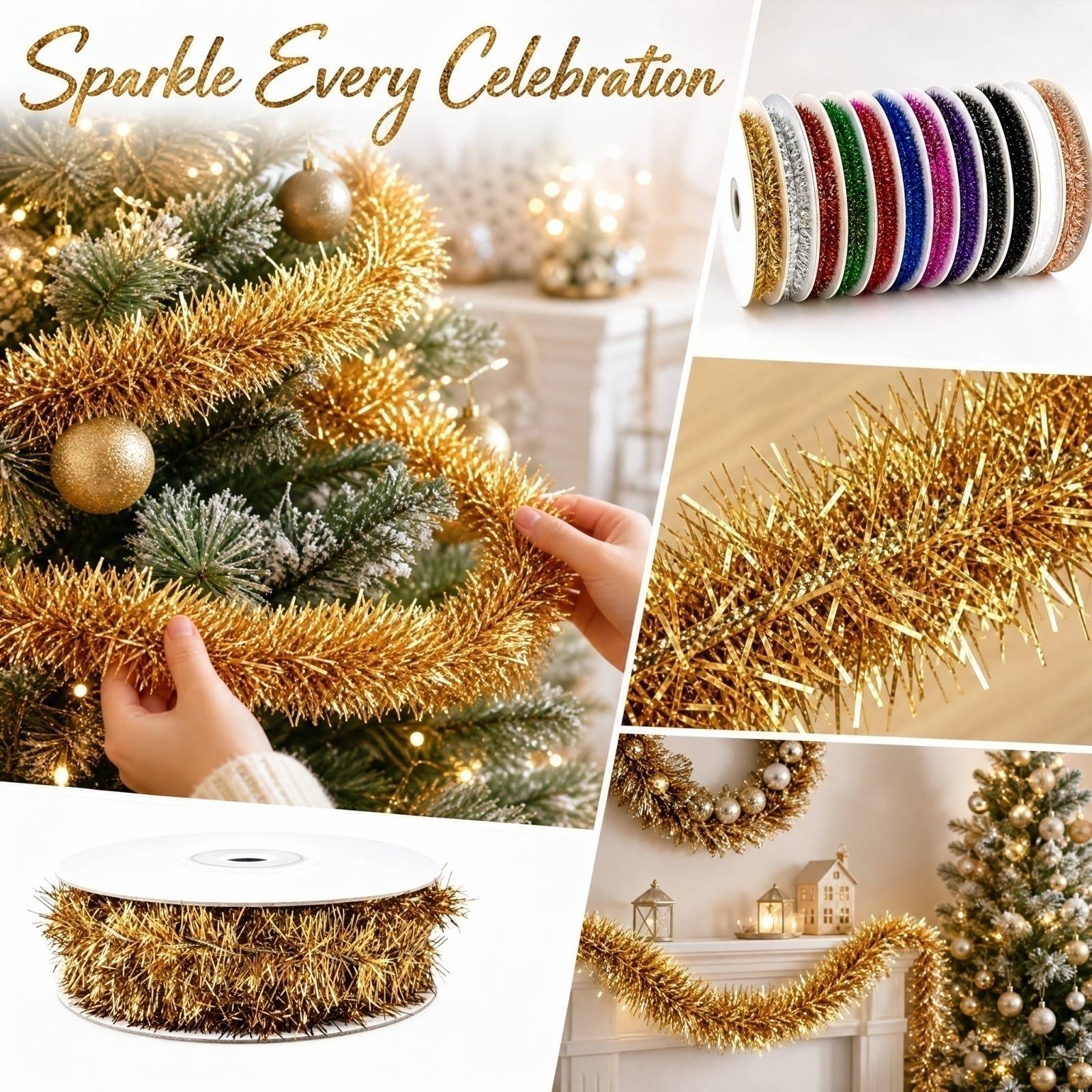 سلسلة أضواء بلاستيكية بطول 5 أ - مراجعة Tinsel Garland Decoration وسعره