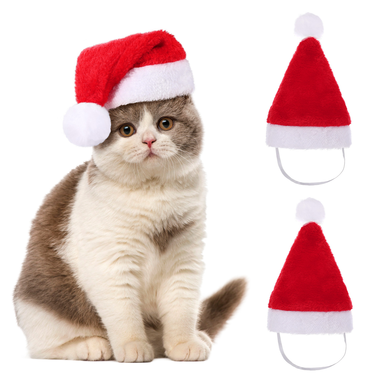 1-10 قطع قبعة عيد الميلاد الفا - مراجعة Santa Hat Plush وسعره